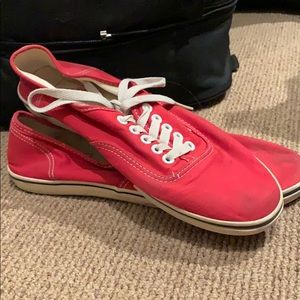 Vans: Thin red sole, women